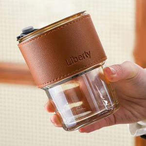 Venta al por mayor logotipo personalizado taza <span class=keywords><strong>tumblr</strong></span> de cristal té de <span class=keywords><strong>burbujas</strong></span> resistente al calor yogur café taza de leche con pajita sin mango - Product Image 2