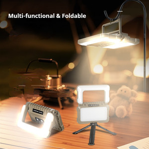 Lanterne de camping portable ultra-lumineuse 1500 lumens, <span class=keywords><strong>LED</strong></span> <span class=keywords><strong>rechargeable</strong></span> USB-C, 5 modes, 3 sources lumineuses, pour les pannes de courant et le camping - Product Image 5