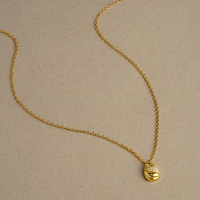 Collier Pendentif Femme en Laiton Plaqué Or 18K avec Zircon Poire, Bijoux Fins, Accessoires de Mariage, Cadeau P253645