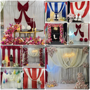 LEDA High Quality Fabric Heart Arch <b>Backdrop</b> Heart Shaped Curtain Wedding Drapes for Party Event Decorations - Product Image 5