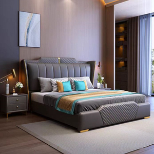 A buon mercato all'ingrosso Set completo King Size <span class=keywords><strong>camera</strong></span> <span class=keywords><strong>da</strong></span> <span class=keywords><strong>letto</strong></span> in pelle doppia casa in legno a buon mercato regina moderna <span class=keywords><strong>camera</strong></span> <span class=keywords><strong>da</strong></span> <span class=keywords><strong>letto</strong></span> di lusso Set mobili - Product Image 5