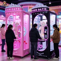 Ultimate Pink Date Scissors Machine Coin Operated Cutter Game Machine Giant Prize Plush Toy Vending Machine for Global Sourcing