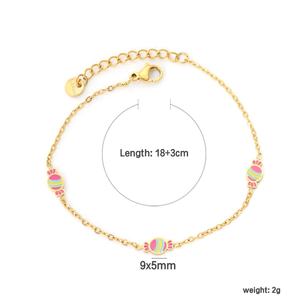 18K <b>Gold</b> Plated Stainless Steel Candy <b>Bracelet</b> Waterproof Tarnish Free Sweater Chain Fashion Jewelry Drip Oil <b>Bracelet</b> for <b>Kid</b> - Product Image 2