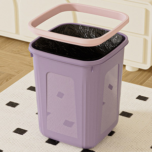 Poubelle carrée de grande capacité, poubelle rectangulaire d'intérieur pour salon, chambre à coucher, salle de bain - Product Image 3