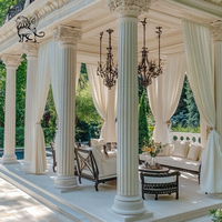 Gazebo de jardin extérieur BLVE, décoration élégante, style romain, colonne solide, colonne en marbre blanc de luxe
