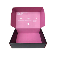 Carton imprimé personnalisé recyclé FSC pli sous-vêtements vêtements emballage avion cadeau Mailer carton de papier boîtes postales en carton ondulé