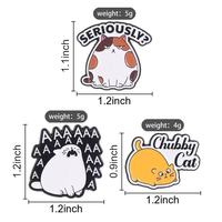 Pin Logam Kucing Grosir Kreatif Unik Bros Kucing Calico Oranye Pin Souvenir Lucu Unik Lencana Pin Logam Kucing Stok Tersedia