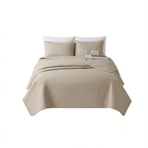 Juego de Edredón Reversible Color Caqui, Tamaño Queen, Diseño Clásico Sólido, Ropa de Cama para Toda Temporada - Product Image 1