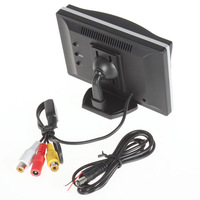 Moniteur de voiture LCD TFT 5 pouces, petite taille 12V 24V moniteur 2 voies entrée vidéo moniteur de voiture boîte noire