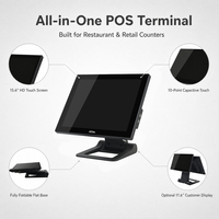 Terminal Punto de Venta Todo en Uno de 15 Pulgadas con Pantalla Táctil, Apto para Restaurantes y Comercios Minoristas, Equipado con 6 Interfaces USB