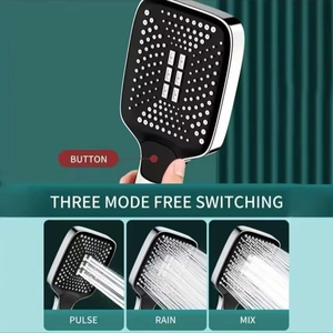 <strong>High</strong>-Output Large <strong>Square</strong> Panel <strong>High</strong>-<strong>Pressure</strong> <strong>Shower</strong> <strong>Head</strong> Coarse Water Bath Spray for Home Use Bathroom Hardware Set - Product Image 3