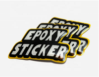Individuelle herstellung klarer flüssiger epoxydaufkleber 3d-etiketten Gel-Déco Epoxy-Punkte-Aufkleber Kristallharz reflektierendes 3D-Wasserdichtes Etikett