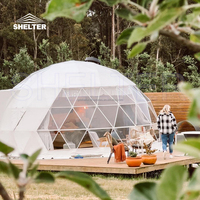 Tente dôme géodésique en PVC de luxe Offre Spéciale tente de glamping Igloo étanche avec poteaux en acier logo personnalisé pour les hôtels d'événements en plein air