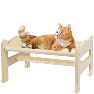 Muebles modernos Cama elevada para gatos de interior Cama para gatos de <span class=keywords><strong>madera</strong></span> hecha a mano - Product Image 1