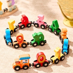 Tren de Números de Madera Montessori, 12 Piezas, Bloques de Construcción Apilables para Contar, Juego Educativo de Matemáticas para Niños Pequeños - Product Image 2