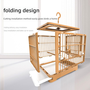 Vente flash Grande <span class=keywords><strong>cage</strong></span> à oiseaux portable pliable <span class=keywords><strong>Cage</strong></span> extérieure pour petits oiseaux Perruches Pinsons <span class=keywords><strong>Cage</strong></span> en plastique de haute qualité - Product Image 5