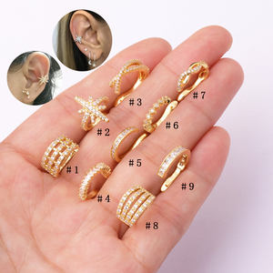 Nueva llegada oro CZ de plata oído brazalete de circón no Piercing oreja concha <span class=keywords><strong>Tragus</strong></span> Helix Piercing pendiente de plata de la joyería - Product Image 1