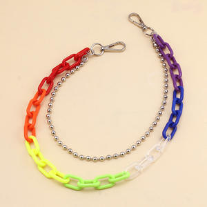 Punk Waist Chain Seven Color Double Layer <b>Plastic</b> Geometric <b>Beads</b> Party Fashion Body Chain - Product Image 3