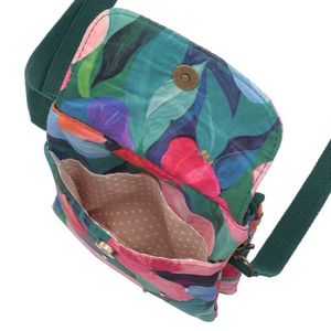 Sac bandoulière pour téléphone portable en polyester, mini sac à bandoulière à imprimé floral et cœur avec sangle réglable pour femme - Product Image 5