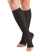 Chaussettes de compression montantes personnalisées 20-30 mmHg de haute qualité, à bout fermé, transparentes, pour varices, améliorent la circulation