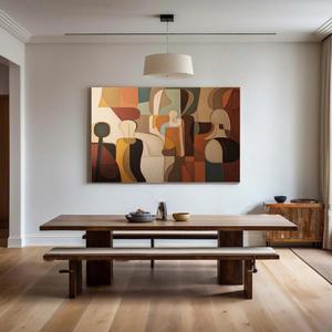 Art mural moderne personnalisé, art abstrait esthétique, toile murale contemporaine, peinture de paysage pour la maison et la galerie - Product Image 6