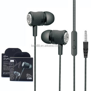 厂家批发L105 3.5毫米立体声插孔有线耳机1.2米入耳式免提电缆控制高保真游戏耳机 - Product Image 1