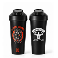 Bouteilles de sport personnalisées à faible MOQ avec impression de plusieurs logos et couleurs, bouteilles de protéines pour la gym, en plastique PP sans BPA, échantillons de gobelets d'eau