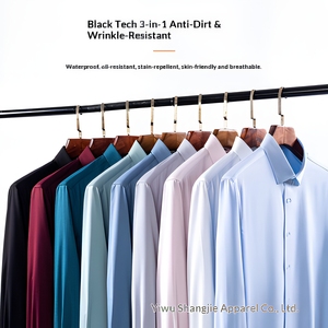 <span class=keywords><strong>Camicia</strong></span> Personalizzabile Tre Proof in Fibra di Bambù, <span class=keywords><strong>Camicia</strong></span> a Maniche Lunghe da <span class=keywords><strong>Uomo</strong></span>, <span class=keywords><strong>Camicia</strong></span> Senza Stiratura per <span class=keywords><strong>Uomo</strong></span> - Product Image 1
