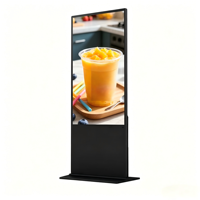 Pantalla LCD de Señalización Digital con Soporte de Piso de 32-65 Pulgadas, 4K, Pantalla Táctil con Animación para Tiendas Minoristas, Centros Comerciales, Interiores, Precio de Fábrica