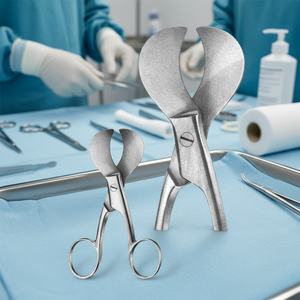 Forbici per Cordone Ombelicale 105mm in Acciaio Inossidabile, Manuali, Riutilizzabili, Alta Qualità, Certificate CE per Ostetricia, Prodotte in Pakistan - Product Image 3