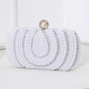 Wholesale Luxury Women Retro Party Dinner <b>Clutches</b> Handmade Rhinestone Faux <b>Pearl</b> Beaded Evening <b>Bag</b> - Product Image 5