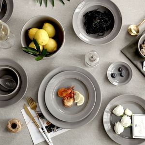 Factory Direct China Customized Color Minimalist Western Stoneware Dinnerware <b>Sets</b> Eco-Friendly Dishwasher Safe Wholesale - Product Image 3