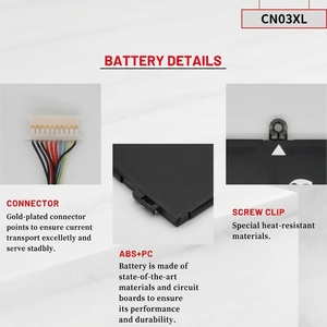 Batterie d'ordinateur portable <span class=keywords><strong>rechargeable</strong></span> au lithium-ion CN03XL pour <span class=keywords><strong>Envy</strong></span> 13- 13T- 13-AB001 13-AB099 13T-AB000 13-AC033DX CN03057XL HSTNN-LB7L - Product Image 5