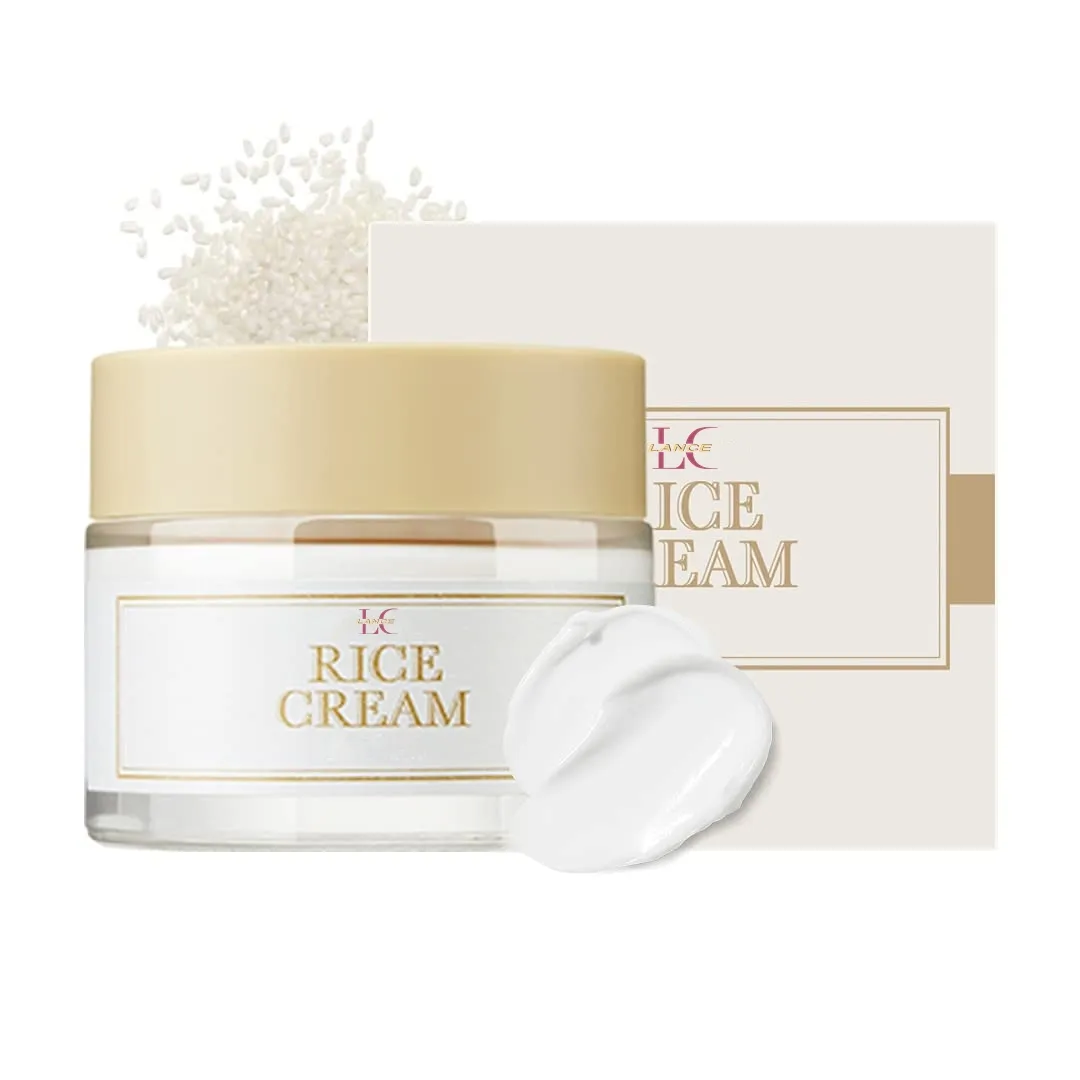 Korean Face Cream Private Label White Rice Cream Skin Hydration Radiance Rice Face Care Cream OEM