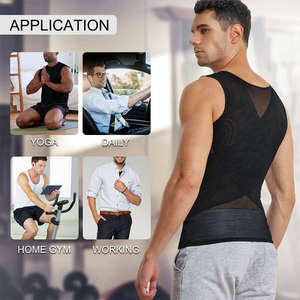 Camicia a compressione da <span class=keywords><strong>uomo</strong></span> per Body Shaper gilet dimagrante canotta attillata intimo pancia - Product Image 4