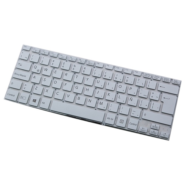 SP Spanish White RGB Backlit Notebook Keyboard New Stock Internal Laptop Teclado for SONY VAIO SVF142 SVF14 Work Combo