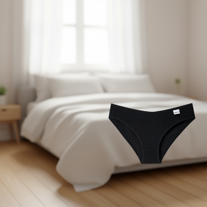 Braguitas de Algodón de Talle Alto y Corte Medio para Mujer, Color Sólido Básico, Ropa Interior Transpirable de Punto por HONGTAI para Adultos - Product Image 2