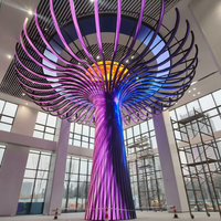 Écran LED vidéo flexible en forme d'arbre pour intérieur, P1.86, écran incurvé créatif pour centre commercial, hall d'accueil, salle d'exposition