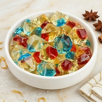 Bonbons gélifiés halal Lechao en vrac, saveur fruitée, forme diamant 3D, bonbons gommeux à mâcher pour les fêtes