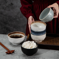 Ensemble de bols en céramique de style japonais moderne, bols à dessert, à soupe et à riz, pour usage domestique et en restaurant, non toxiques, compatibles lave-vaisselle