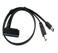 Cable Adaptador de Alimentación USB SATA3.0 6G a ESATA de 50 cm y 22 Pines con Blindaje Trenzado para Disco Duro/SSD SATA de 2.5 Pulgadas y Banco de Energía