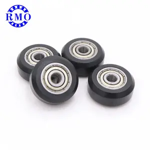 5*24*10mm פום PU רולר גלגל 625 קטן פלסטיק ניילון מלתחת ארון דלת הזזה רולר דלת & חלון רולים