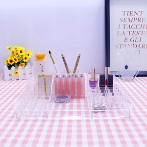 <span class=keywords><strong>Plexiglass</strong></span> trasparente Scatola di Trucco Trasparente Cosmetici Make Up Organizzatore Acrilico - Product Image 5