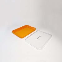 Boîtes ESD rectangulaires transparentes en plastique avec couvercle à charnière pliable et caractéristique d'organisation pour l'affichage industriel et l'utilisation artisanale
