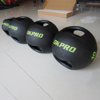 Balón Medicinal con Peso y Doble Agarre Personalizado al por Mayor, con Asa de Goma para Entrenamiento de Fuerza