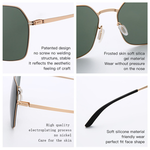 Luxury Brand Designer Sunglasses Women Men Stainless Steel Square UV400 Protection Full Rim <strong>Dark</strong> <strong>Shades</strong> - Product Image 4