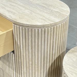 Table <span class=keywords><strong>console</strong></span> en bois de travertin beige <span class=keywords><strong>avec</strong></span> six tiroirs de <span class=keywords><strong>rangement</strong></span> pour la maison salon meubles de <span class=keywords><strong>Console</strong></span> en marbre <span class=keywords><strong>entrée</strong></span> Hallwayc - Product Image 5