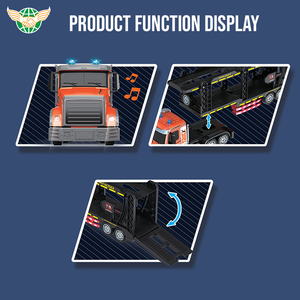 <span class=keywords><strong>Camion</strong></span> télécommandé Rc Trucks 2.4G 1:12 9CH pour enfants, jouet avec musique légère - Product Image 4