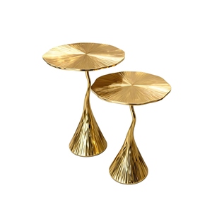 Table d'appoint de luxe en laiton, style designer, haut de gamme, pour villa, <span class=keywords><strong>salon</strong></span>, table d'appoint ronde artistique pour canapé - Product Image 1