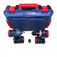 CAMPEGGI OEM – Ensemble d'outils combinés perceuse à percussion sans fil 21 V sans balais, 2 pièces, avec mallette rigide en plastique